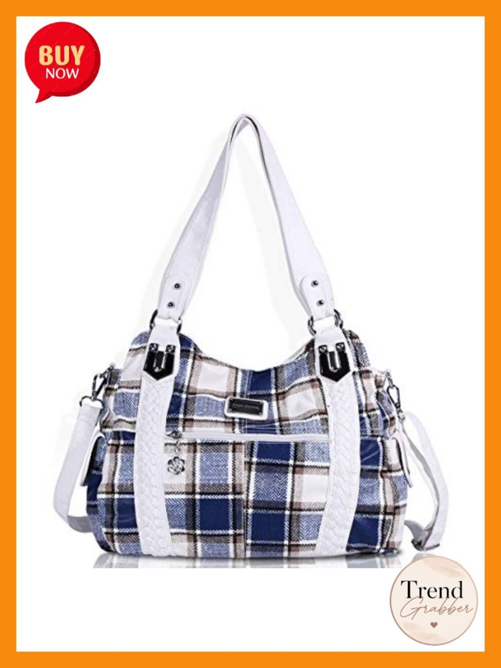 PU Leather Hobo Tote Shoulder Crossbody Bag with Multiple Pockets